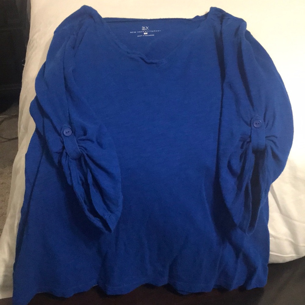 Royal blue casual shirt